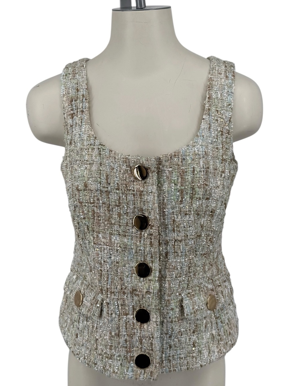 Toccin Georgia Scoop Tweed Vest 395